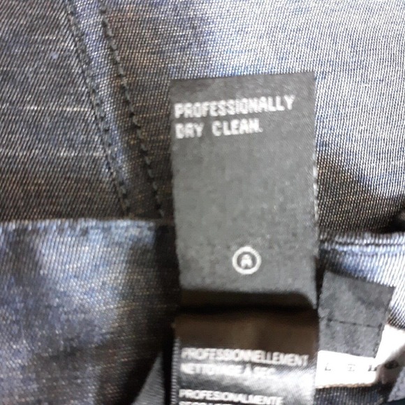 DONCASTER Shimmering Blue Knee Length Skirt Womens Size 6 Linen Blend - Picture 9 of 11